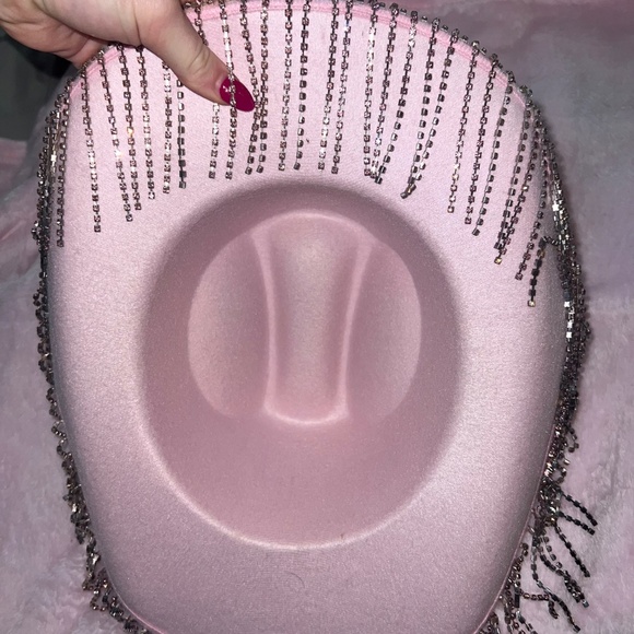 Pink Tassle Cowgirl Party Hat - Picture 2 of 3